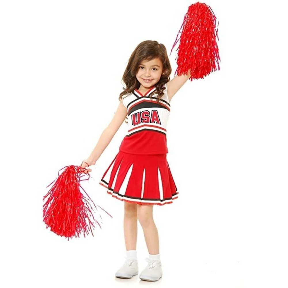 Charades Child's USA Cheerleader Costume, Large NEW Quick Ship!